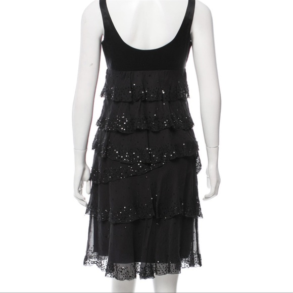 EUC Vintage Dvf Diane Von Furstenberg Black Tiera Sequin Dress sz 2 - Picture 3 of 9